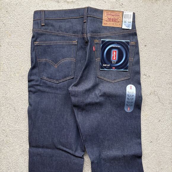 Levi's Other - VINTAGE 90s Levis 517 Jeans Mens 34x34 Blue Denim Bootcut RAW Deadstock NOS USA